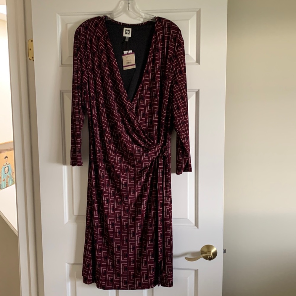 Beautiful brand new Anne Klein faux wrap dress!